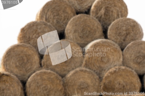 Image of stack of straw in the field  