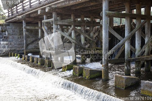 Image of old wooden bridge  