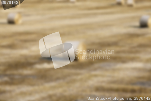 Image of stack of straw in the field  