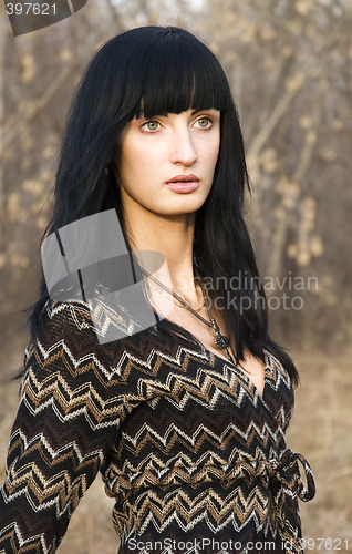 Image of portrait in an autumn garden