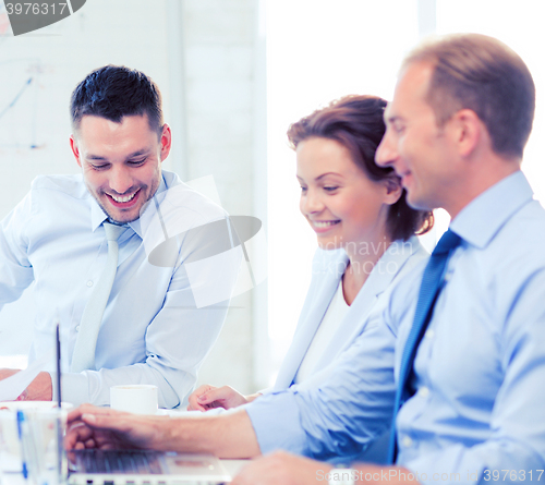 Image of business team having meeting in office