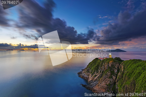 Image of lighthouse during sunrise