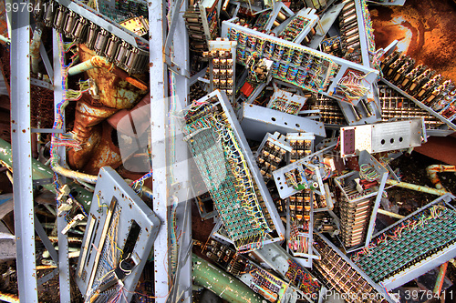 Image of discarded obsolete electronic equipment