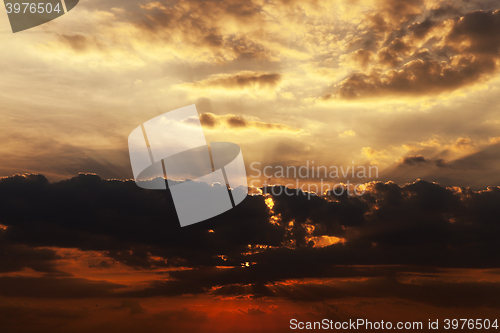 Image of the sky during sunset  