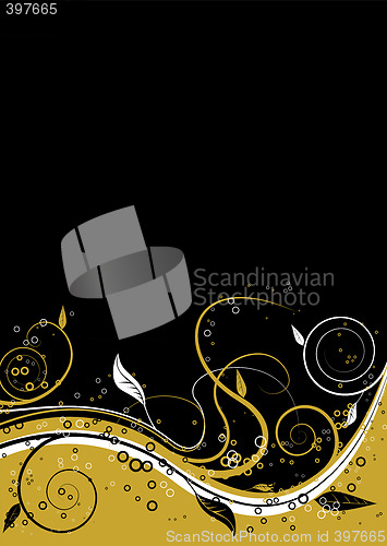 Image of floral abstract gold