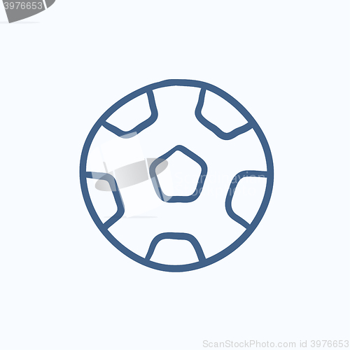 Image of Soccer ball sketch icon.
