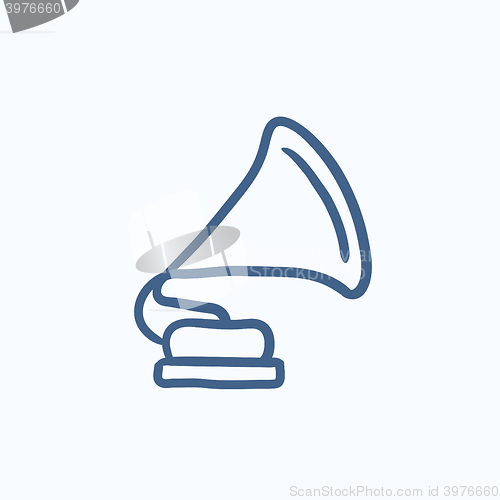 Image of Gramophone sketch icon.