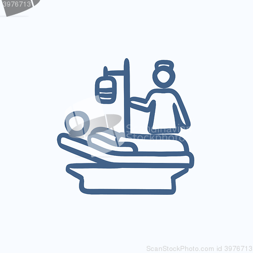 Image of Nursing care sketch icon.