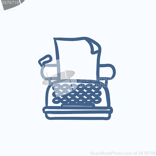 Image of Typewriter sketch icon.