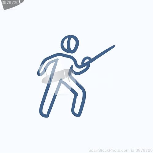 Image of Fencing sketch icon.