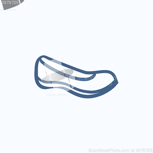 Image of Female shoe sketch icon.