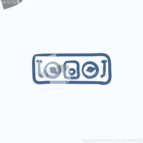 Image of DJ console sketch icon.