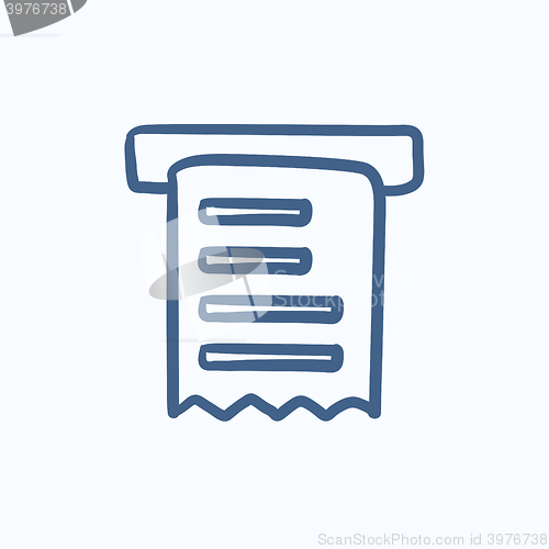 Image of Receipt sketch icon.