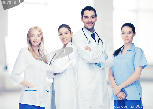 Image of young team or group of doctors