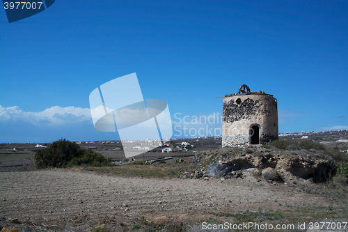 Image of Mill in Emporio, Santorini, Greece