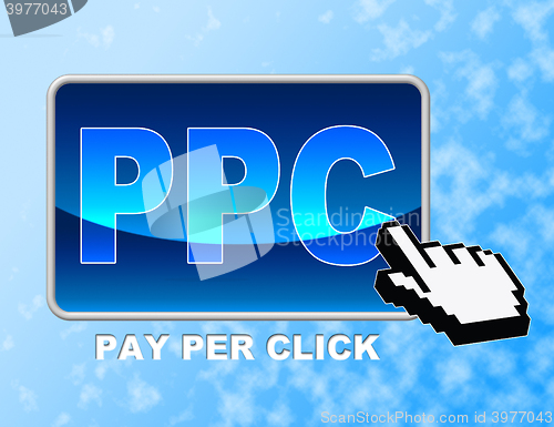 Image of Ppc Button Indicates Pay Per Click And Advertising