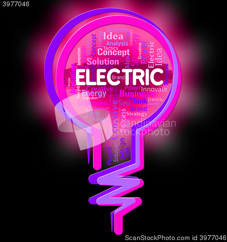 Image of Electric Lightbulb Represents Power Source And Energy