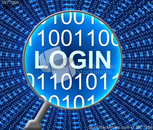 Image of Online Login Indicates Web Site And Computing