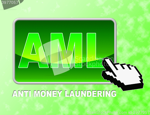 Image of Aml Button Represents Anti Money Laundering And Website