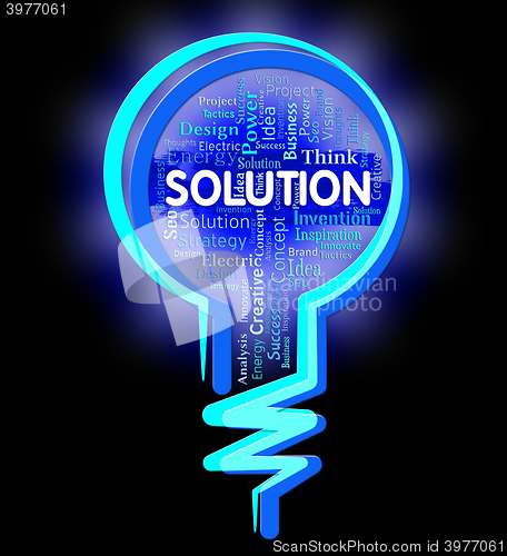 Image of Solution Lightbulb Indicates Succeed Achievement And Goals