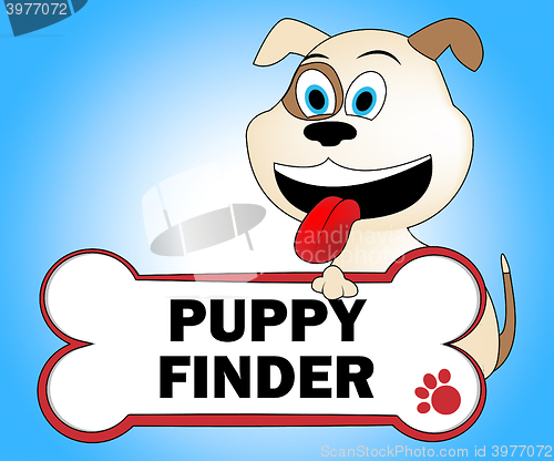 Image of Puppy Finder Means Search For And Canines