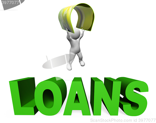 Image of Loan Finance Means Render Lend And Borrowing 3d Rendering