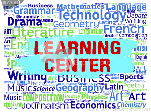 Image of Learning Center Means Study Words And Education