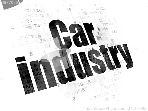 Image of Manufacuring concept: Car Industry on Digital background