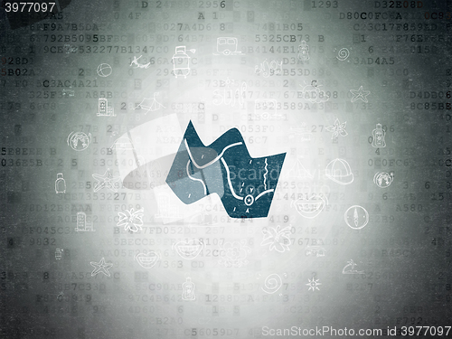 Image of Vacation concept: Map on Digital Data Paper background