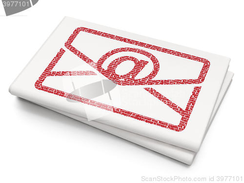 Image of Business concept: Email on Blank Newspaper background