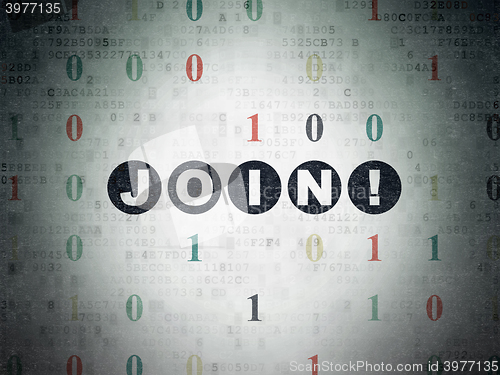 Image of Finance concept: Join! on Digital Data Paper background