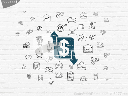 Image of Finance concept: Finance on wall background