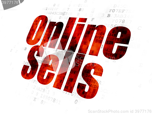 Image of Marketing concept: Online Sells on Digital background