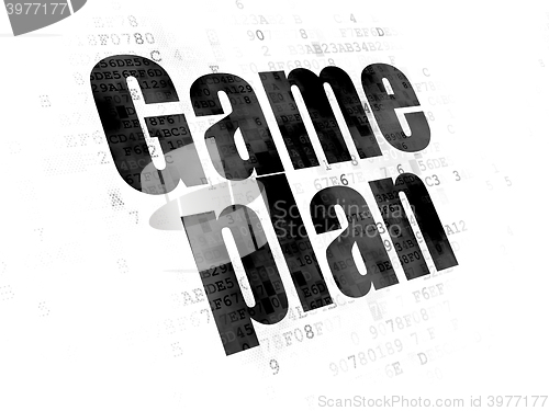 Image of Business concept: Game Plan on Digital background