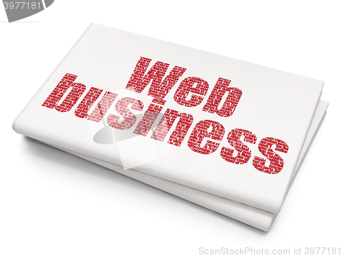 Image of Web development concept: Web Business on Blank Newspaper background