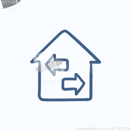 Image of Property resale sketch icon.