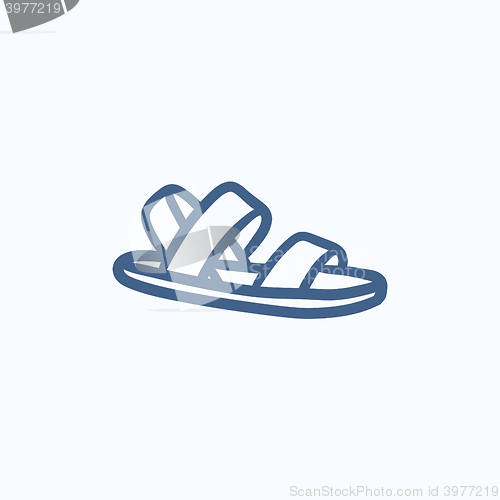 Image of Sandal sketch icon.