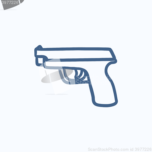 Image of Handgun sketch icon.