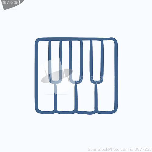 Image of Piano keys sketch icon.