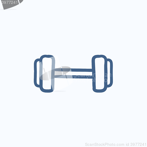 Image of Dumbbell sketch icon.