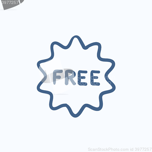 Image of Free tag sketch icon.