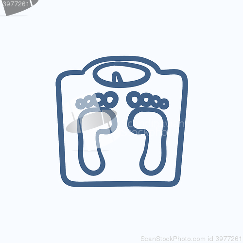 Image of Weighing scale sketch icon.