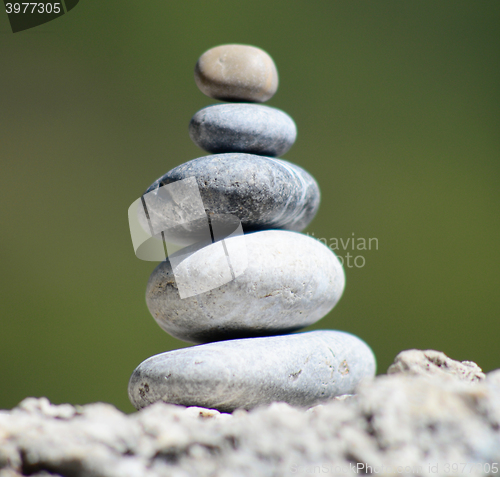 Image of balancing pebble tower