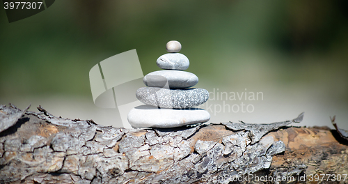 Image of stone pebble tower