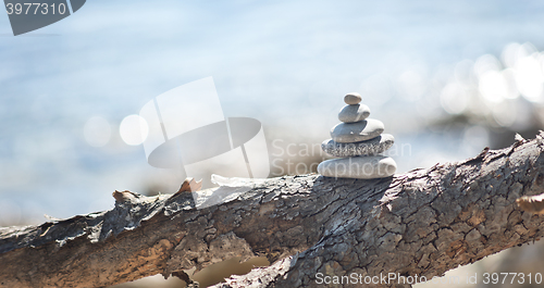 Image of balancing pebble tower