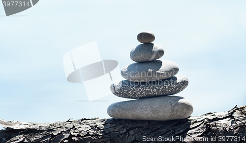 Image of stone pebble tower