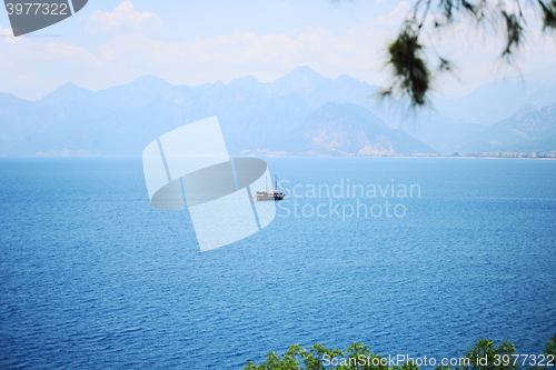 Image of sea with boat