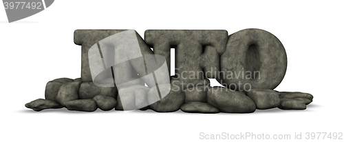 Image of stone word info - 3d rendering