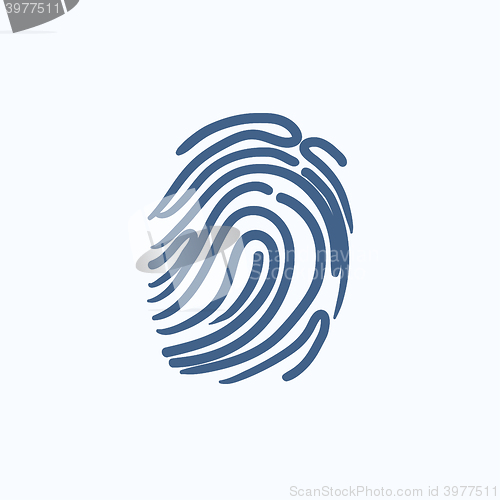 Image of Fingerprint sketch icon.