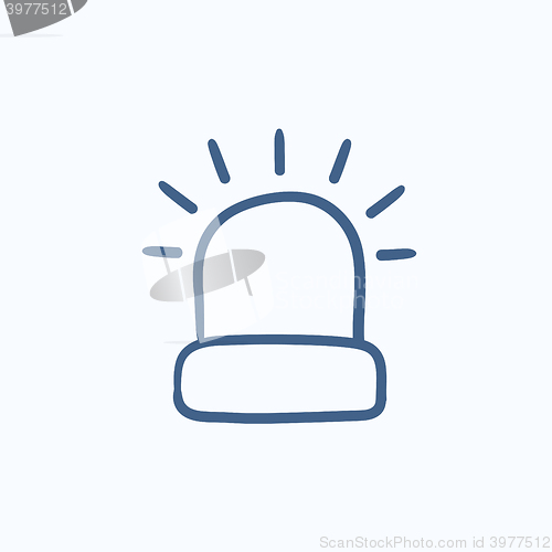 Image of Siren light sketch icon.